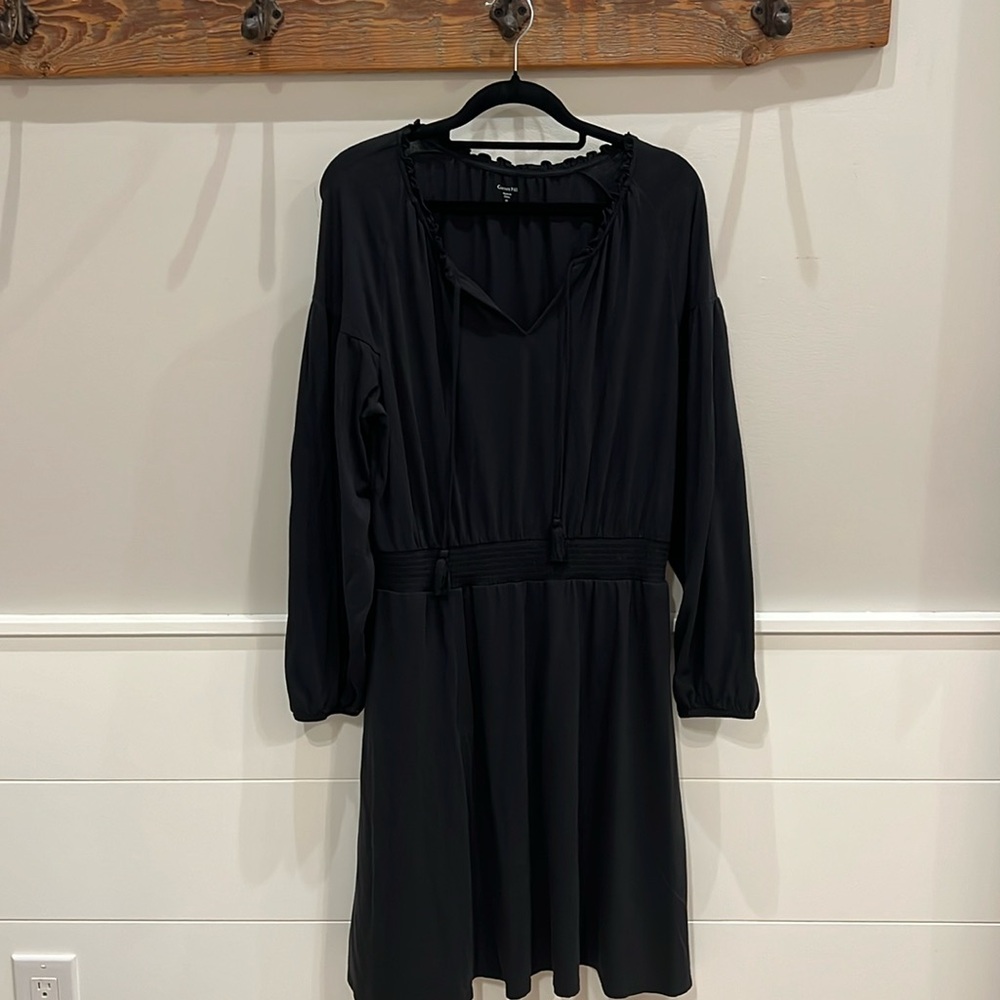 Garnet Hill black boho dress size M